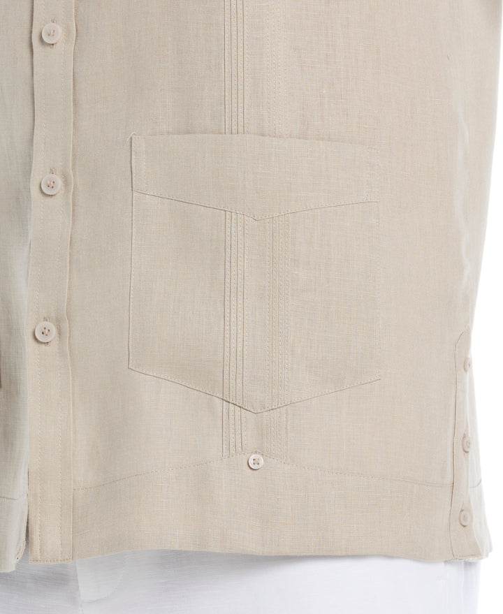 Big & Tall Linen Guayabera Shirt (Island Fossil)