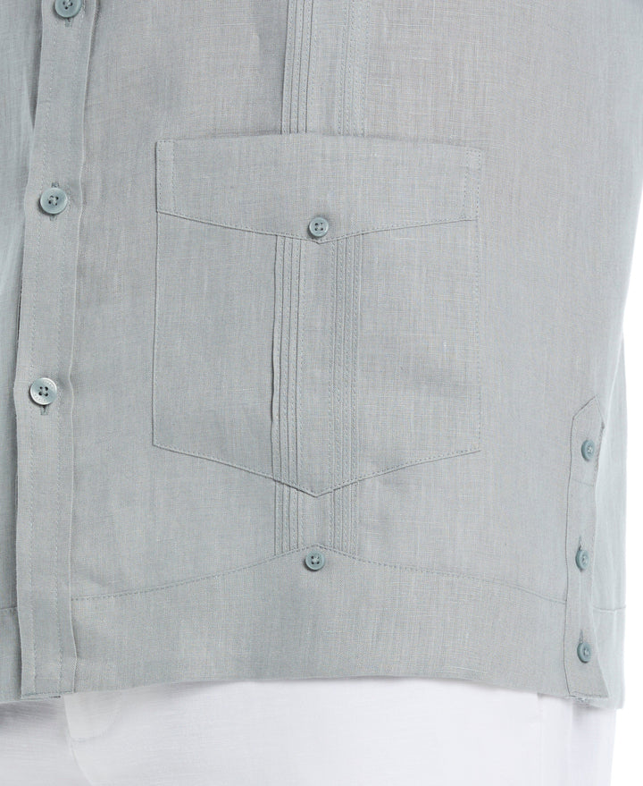 Big & Tall Linen Guayabera Shirt (Abyss)