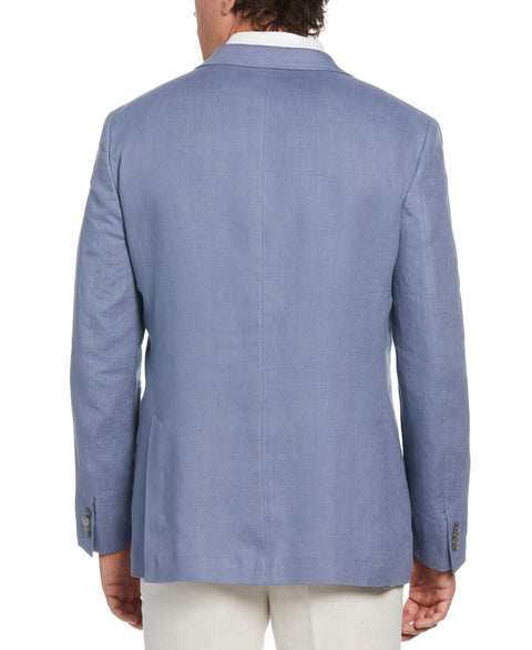 100% Linen Single-Breasted Sport Coat (Dusk Blue) 