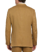 100% Linen Single-Breasted Suit Jacket (Tan) 