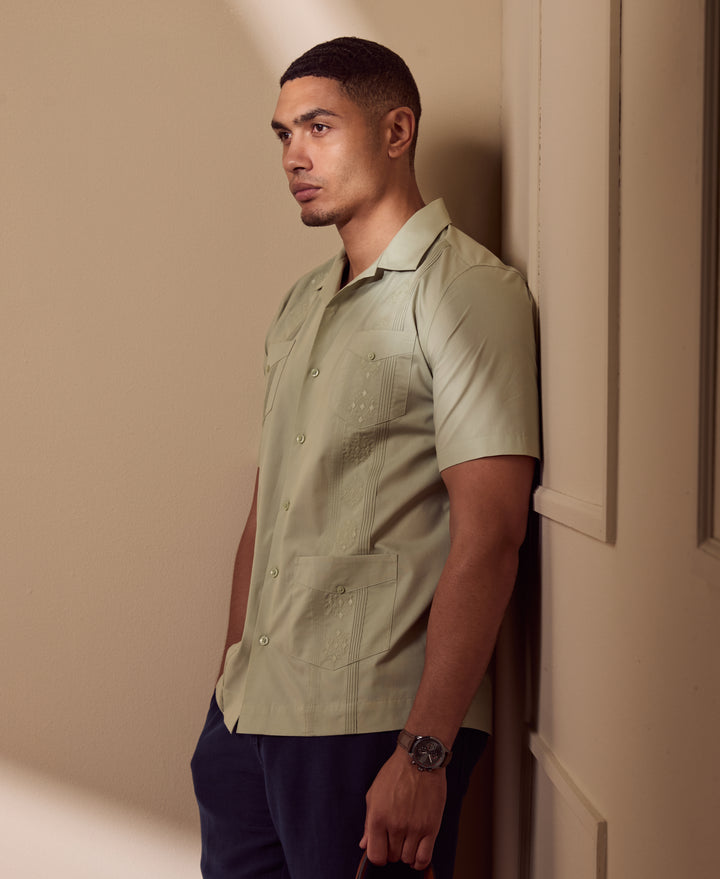 Authentic Embroidered Guayabera Shirt-Guayaberas-Cubavera