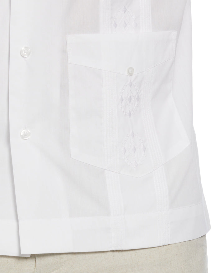 Camp Collar Guayabera Shirt (Pure White)