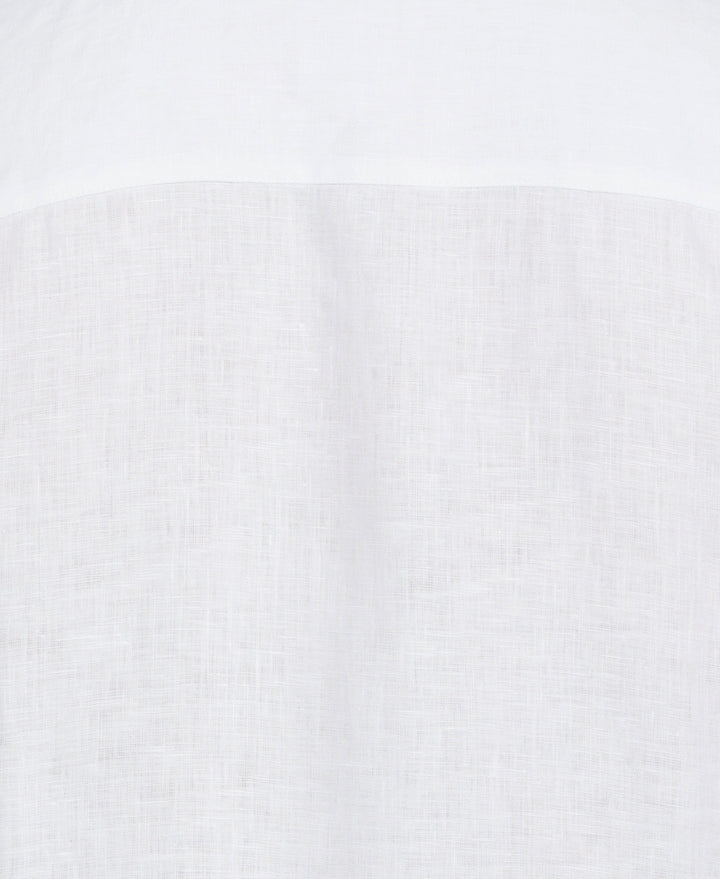 Big & Tall Linen One Pocket Shirt (Bright White)
