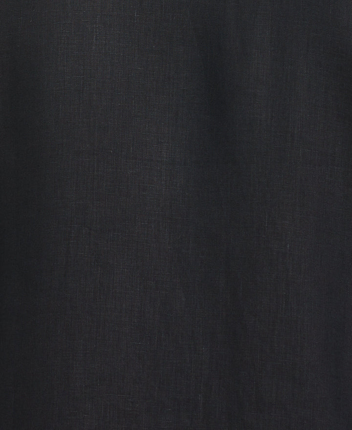 Big & Tall Linen One Pocket Shirt (Jet Black)