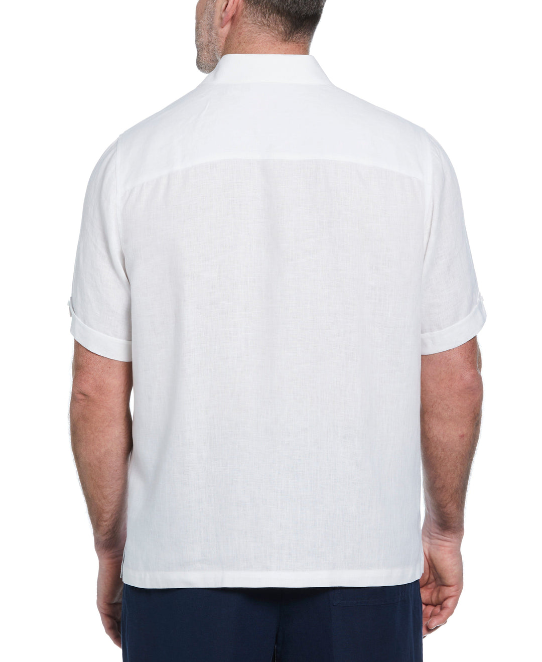 Big & Tall Linen One Pocket Shirt (Bright White)