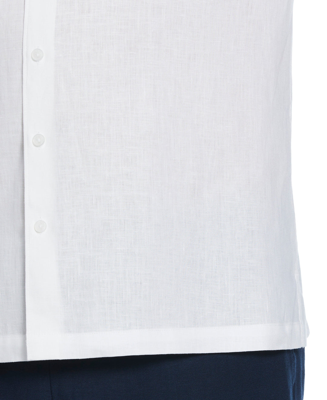 Big & Tall Linen One Pocket Shirt (Bright White)
