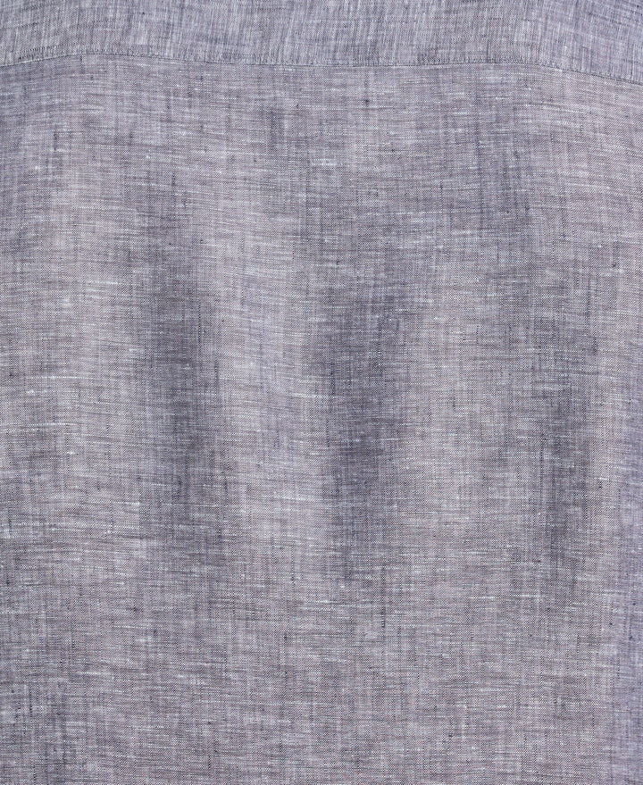 Linen Short Sleeve Shirt (Mood Indigo)