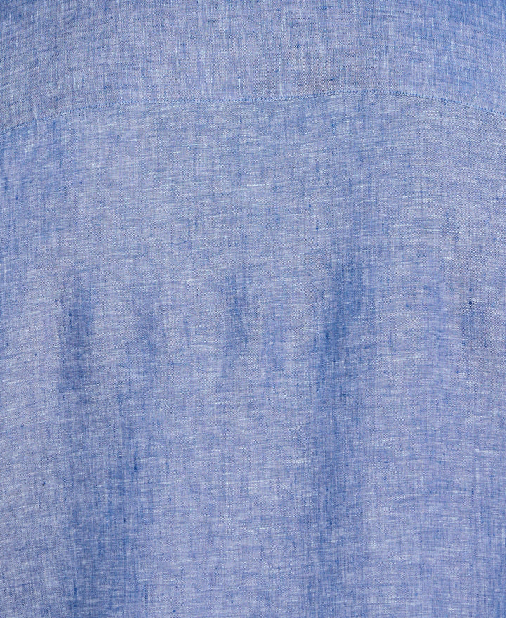 Linen Short Sleeve Shirt (True Blue)
