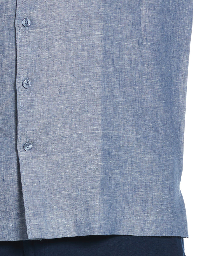 Linen Short Sleeve Shirt (Ensign Blue)