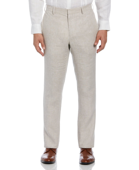 Big & Tall Delave Linen Flat Front Pant-Pants-Cubavera Collection