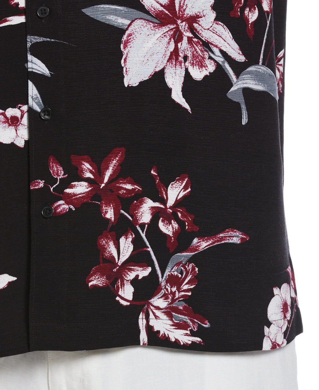 Big & Tall Floral Conversational Print Shirt (Jet Black)