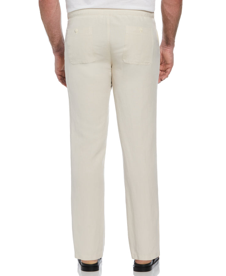 Big & Tall Linen Blend Drawstring Pant (Silver Lining)