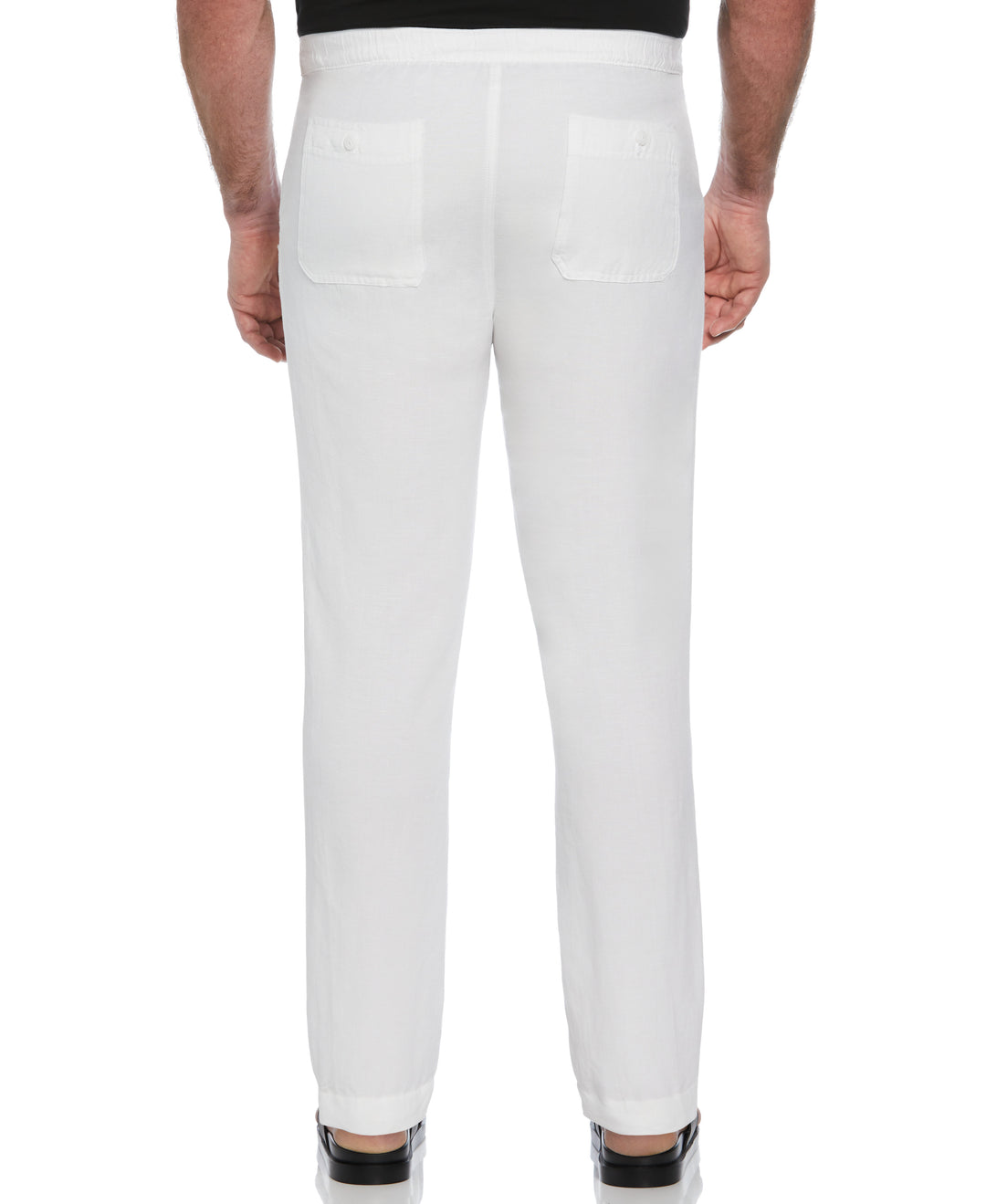 Big & Tall Linen Blend Drawstring Pant (Brilliant White)