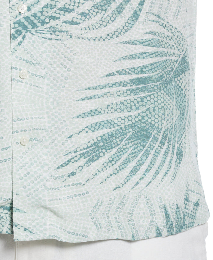 Big & Tall Palm Dotted Print Shirt (Balsam Green)