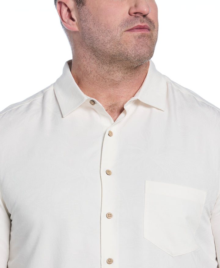 Big & Tall Palm Jacquard Shirt (Egret)