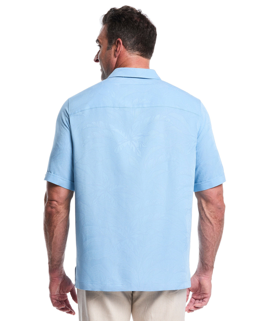Big & Tall Palm Jacquard Shirt (Allure)