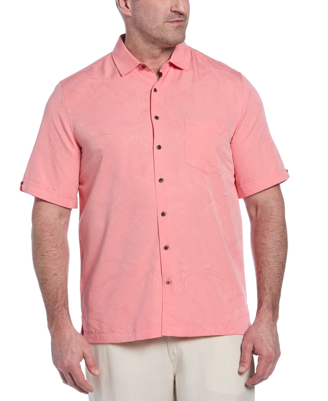 Big & Tall Palm Jacquard Shirt (Lantana)