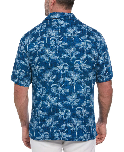 Palm Tree Print Shirt (Mykonos Blue) 
