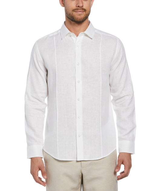 100% Linen Big \u0026 Tall Solid Sport Shirt | Cubavera