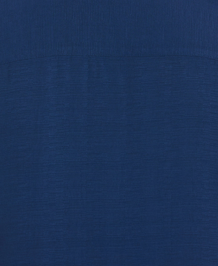Big & Tall Solid Textured Cuban Collar Shirt (Estate Blue)