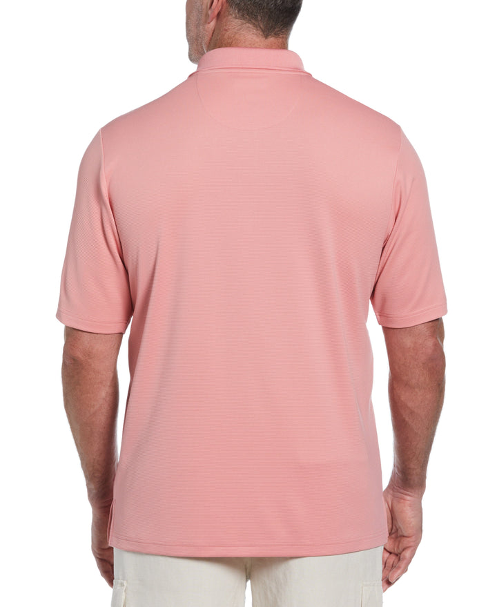 Big & Tall Solid Textured Polo (Brandied Apricot)