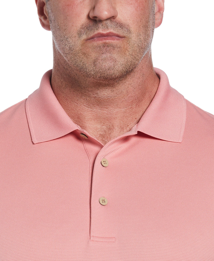 Big & Tall Solid Textured Polo (Brandied Apricot)