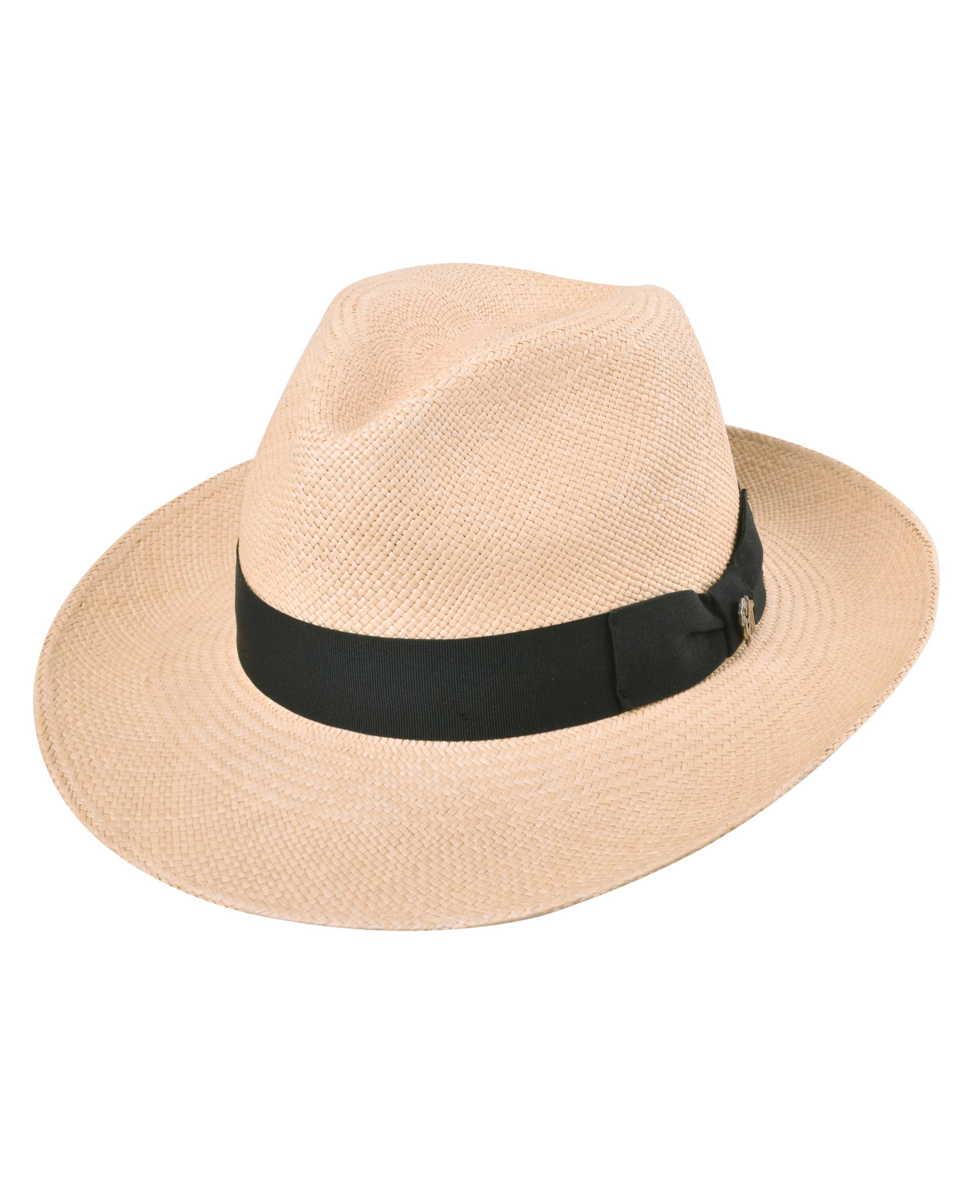 Cuyana Panama Hat Size 56 Natural Straw Hat Navy Ribbon Sun Hat Home Try-On: Comparing Three Packable Straw Hats Under $160 main image 3