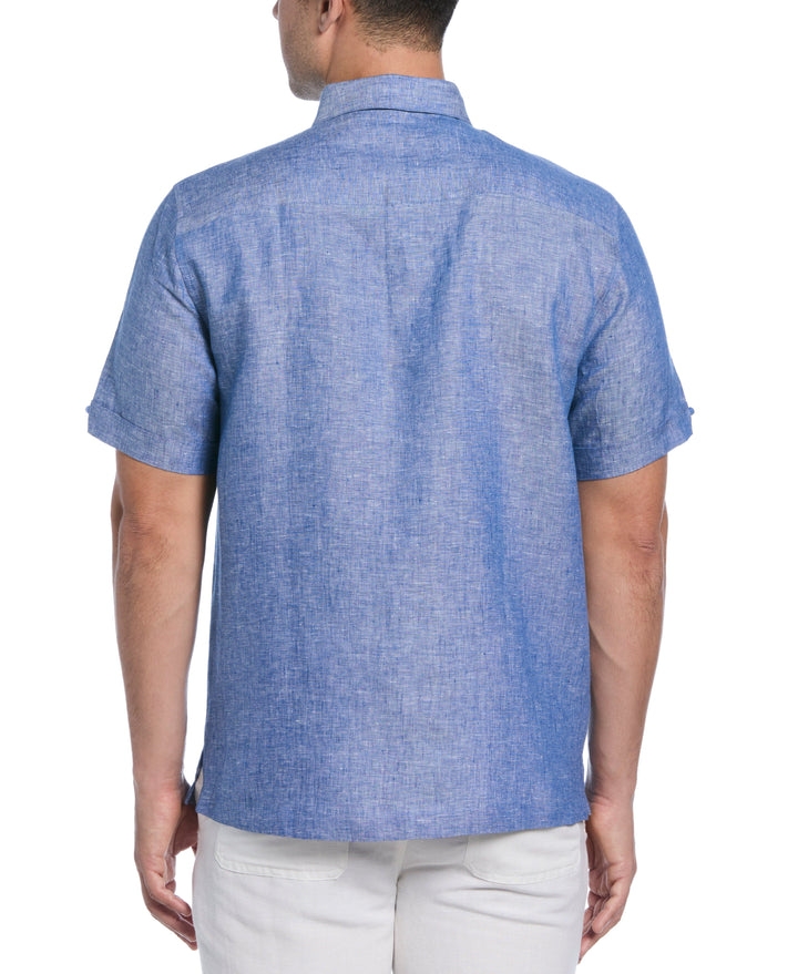 Linen Short Sleeve Shirt (True Blue)