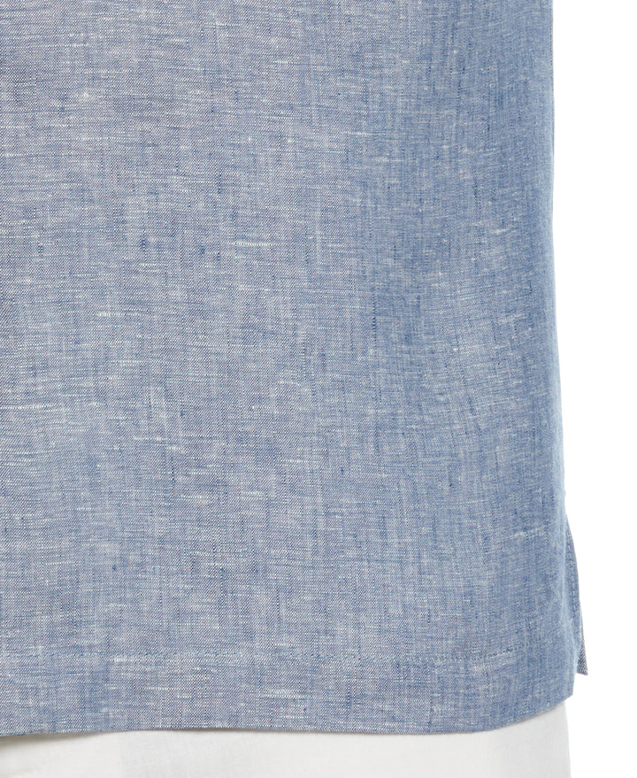 Linen Short Sleeve Shirt (Ensign Blue)