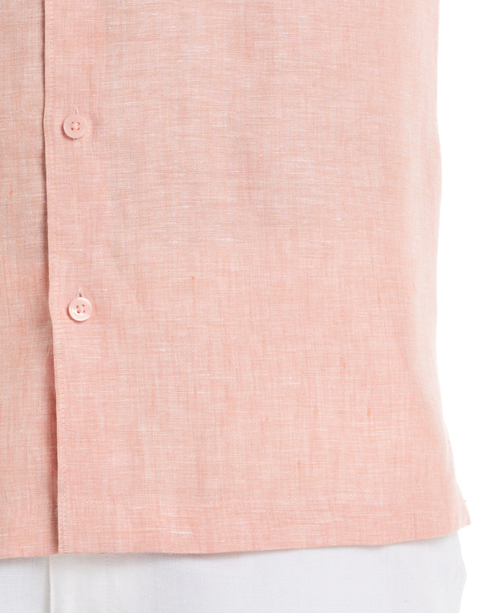 Linen Short Sleeve Shirt (Dusty Coral)