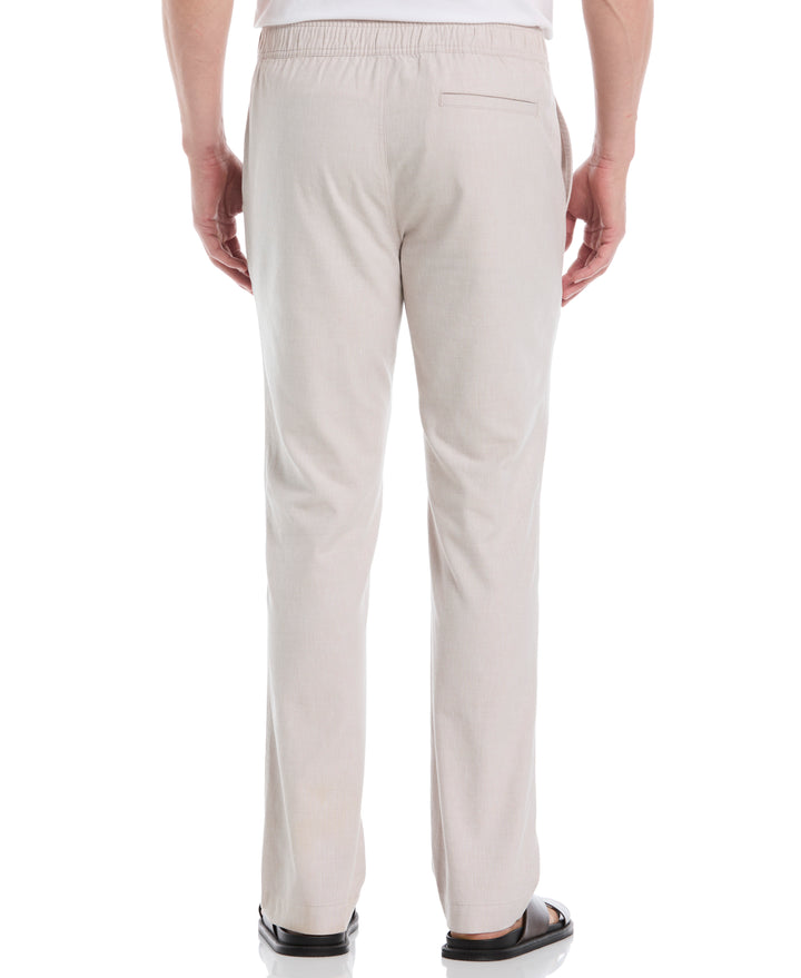 Cotton Linen Flat Front Pant (Island Fossil)