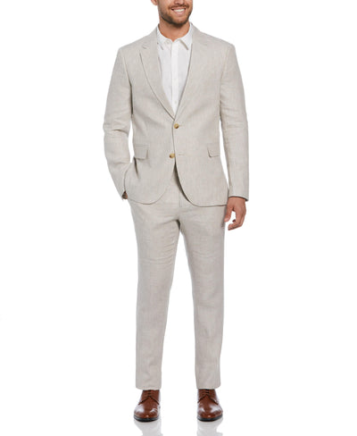 Delave Natural Linen Suit-Suit Set-Cubavera Collection