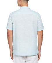 Fashion Four Pocket Linen-Blend Guayabera Shirt (Aquatic) 