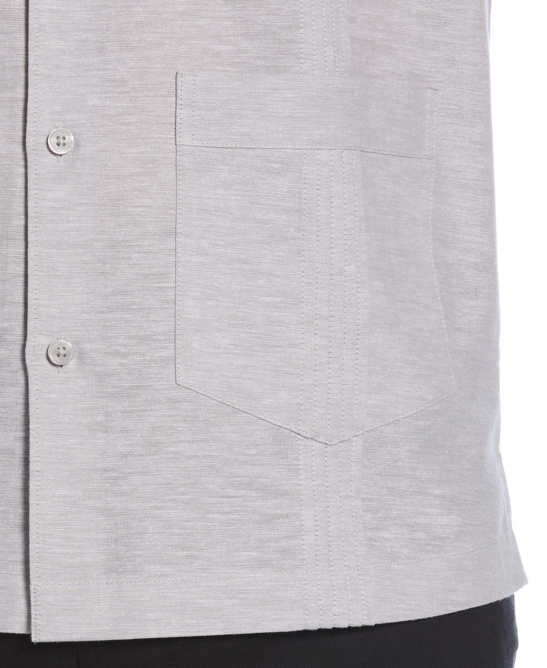 Linen Blend 4-Pocket Guayabera Shirt (Ultimate Gray)