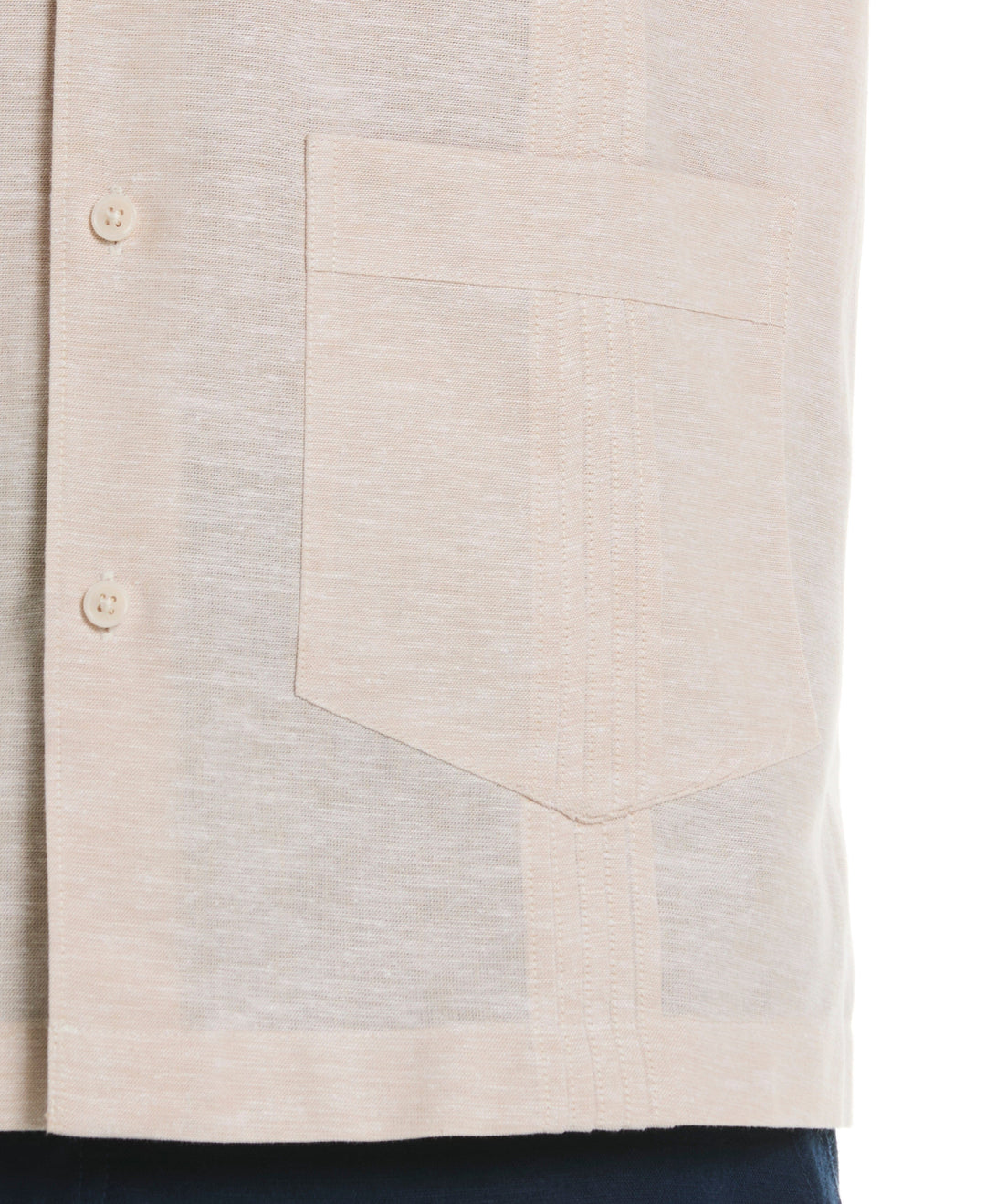 Linen Blend 4-Pocket Guayabera Shirt (Irish Cream)