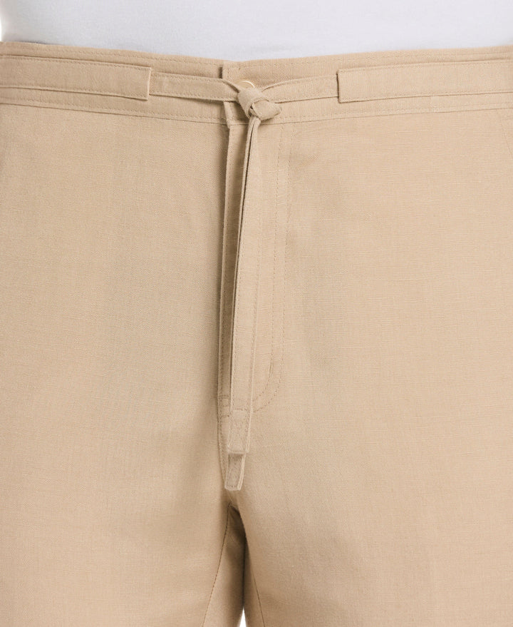 Linen Blend Drawstring Pant (Irish Cream)