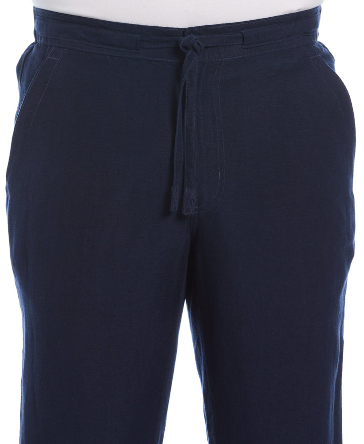 Linen Blend Drawstring Pant (Dress Blues)