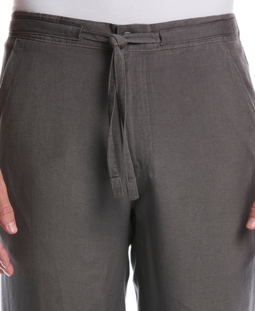 Linen Blend Drawstring Pant (Castlerock)