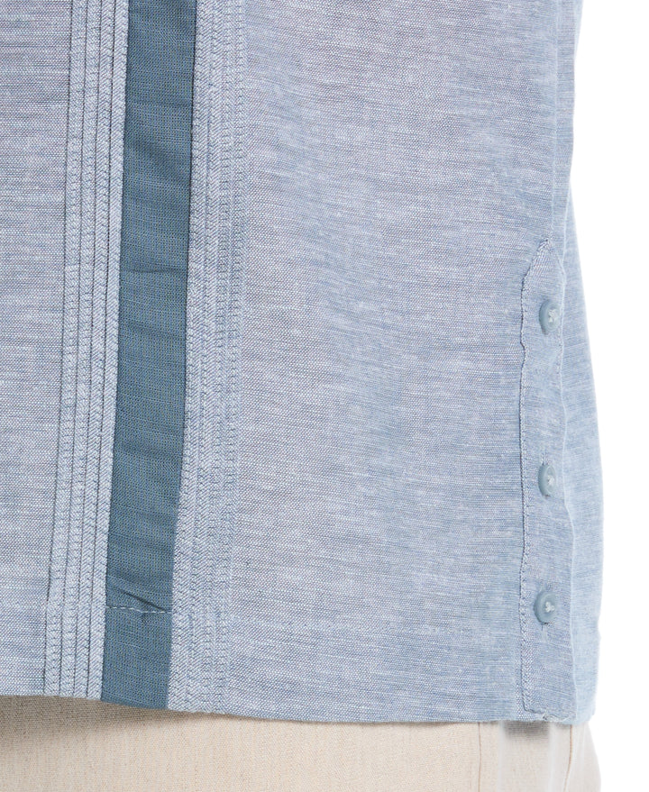 Linen Blend Guayabera Shirt (Tapestry)