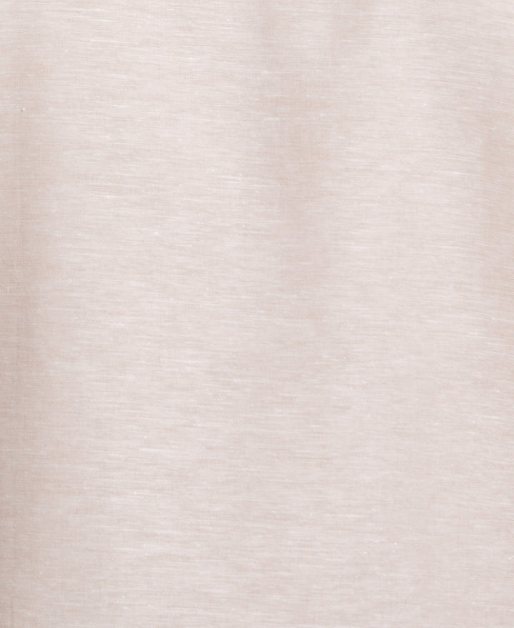 Linen Blend Embroidered Border Shirt (Coral Cloud)