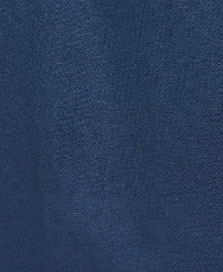 Linen Blend Leaf Embroidery Panel Guayabera Shirt (Titan)