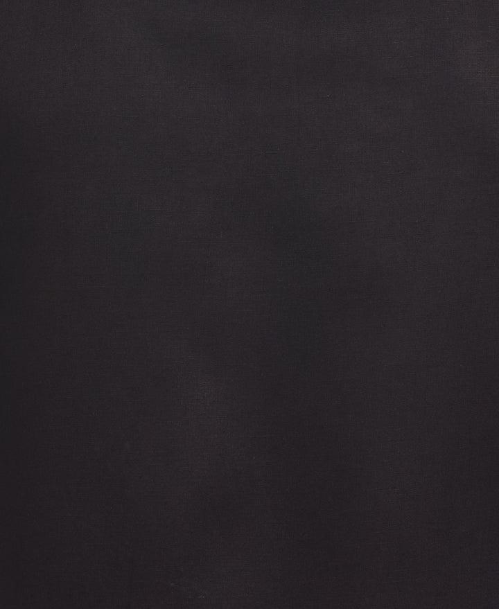 Linen Blend Guayabera Shirt (Jet Black)