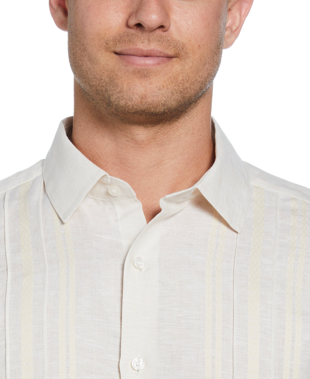 Linen Guayabera Shirt (Whitecap Gray)