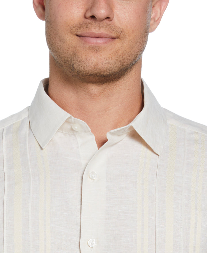 Linen Guayabera Shirt (Whitecap Gray)