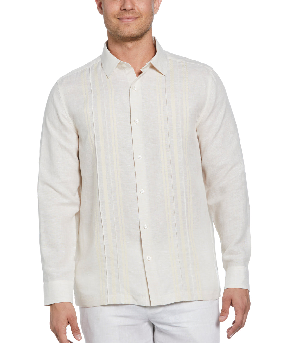 Linen Guayabera Shirt (Whitecap Gray)