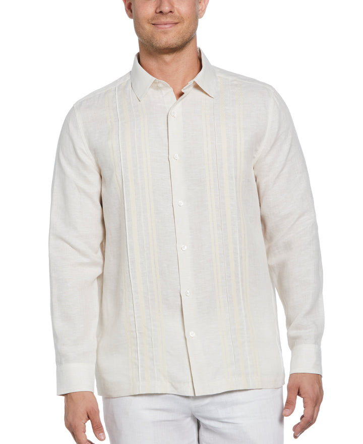 Linen Guayabera Shirt (Whitecap Gray)