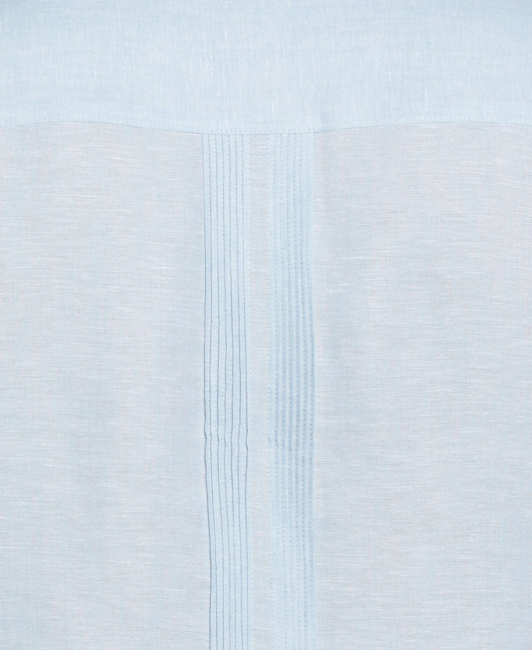 Linen Multi-Tuck Guayabera Shirt (Dream Blue)