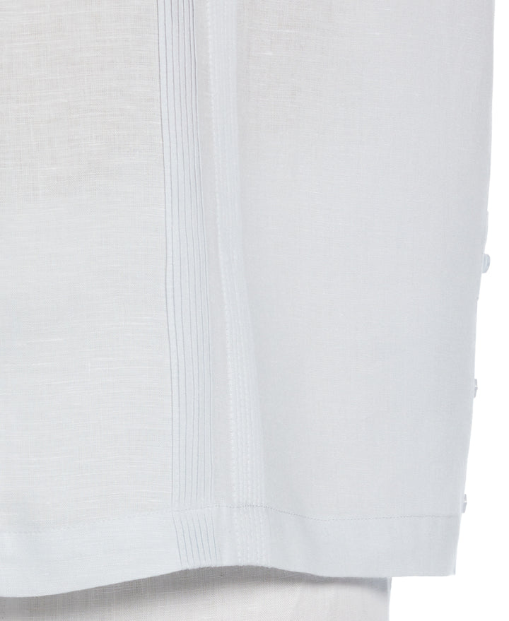 Linen Multi-Tuck Guayabera Shirt (Ballad Blue)