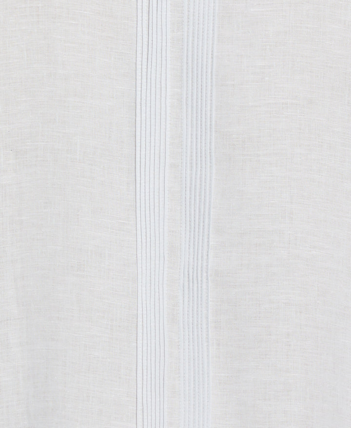 Linen Multi-Tuck Guayabera Shirt (Ballad Blue)