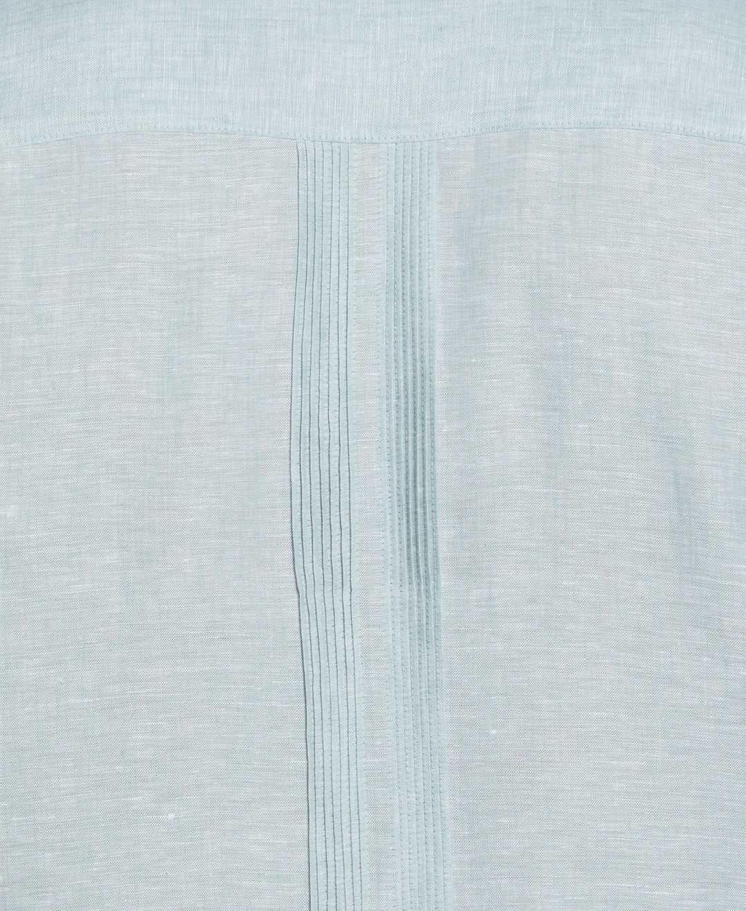 Linen Multi-Tuck Guayabera Shirt (Blue Surf)